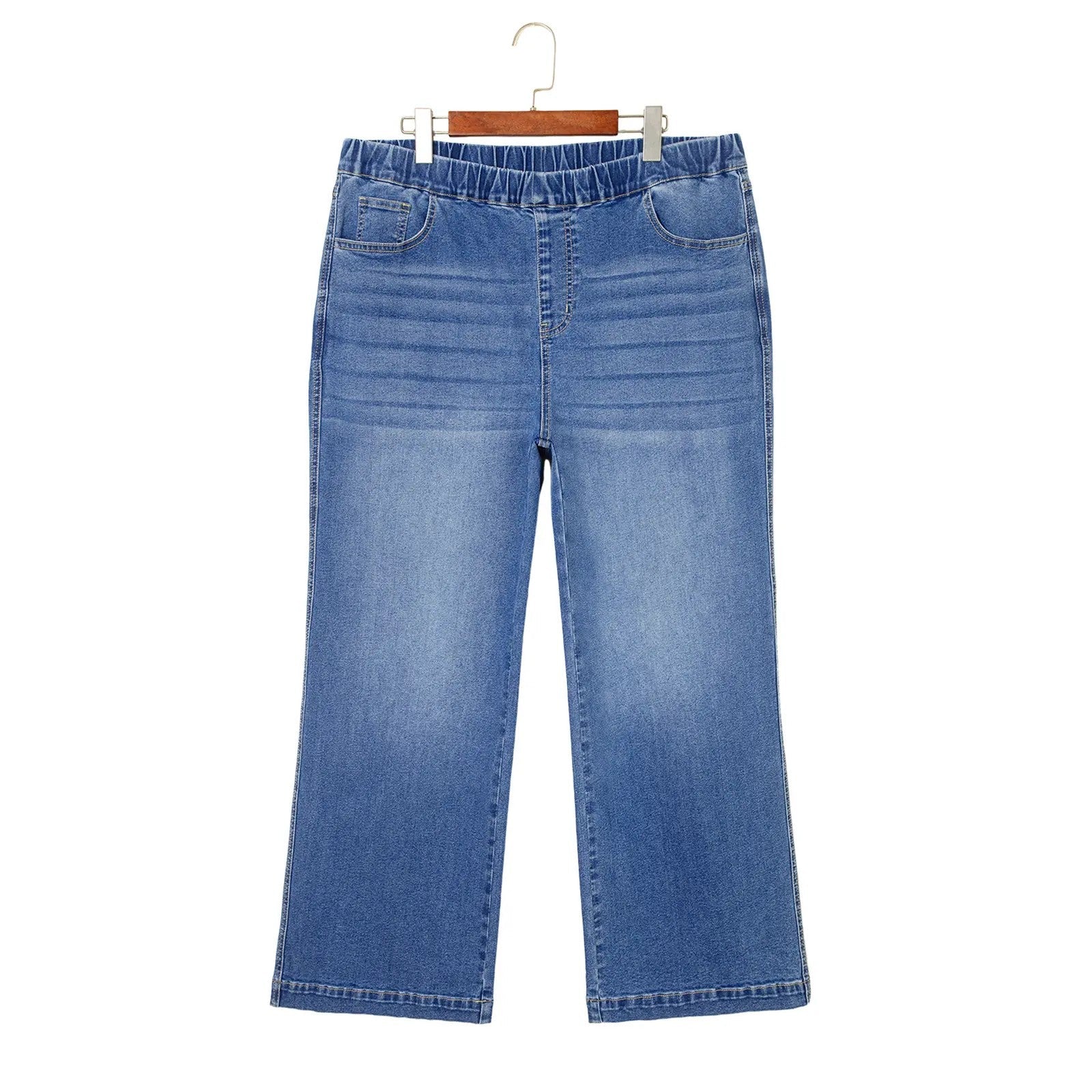 Women's High-Waist Straight Stretch Trousers image 5