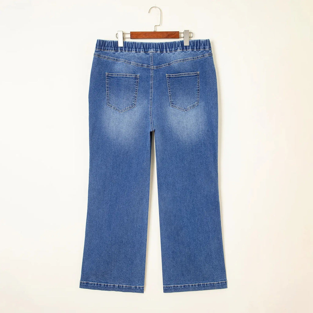 Women's High-Waist Straight Stretch Trousers image 6
