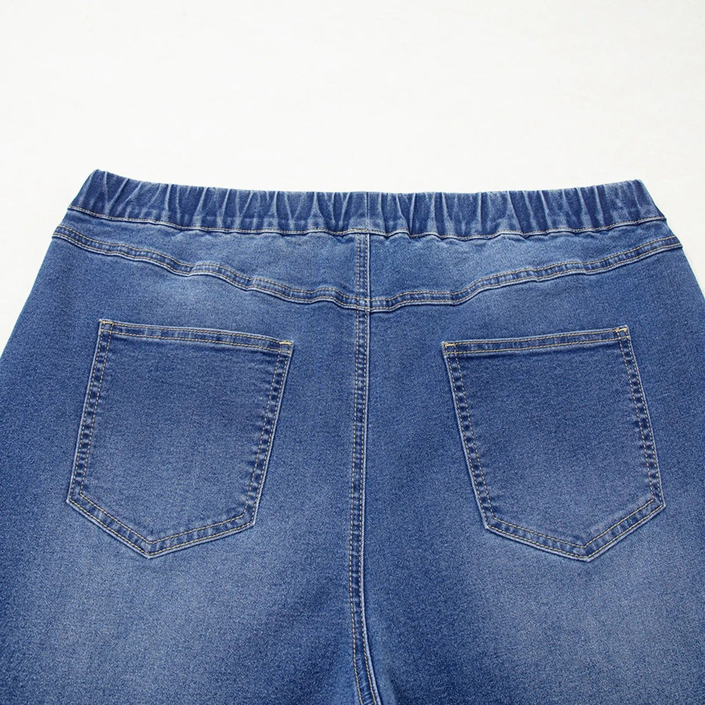 Women's High-Waist Straight Stretch Trousers image 8