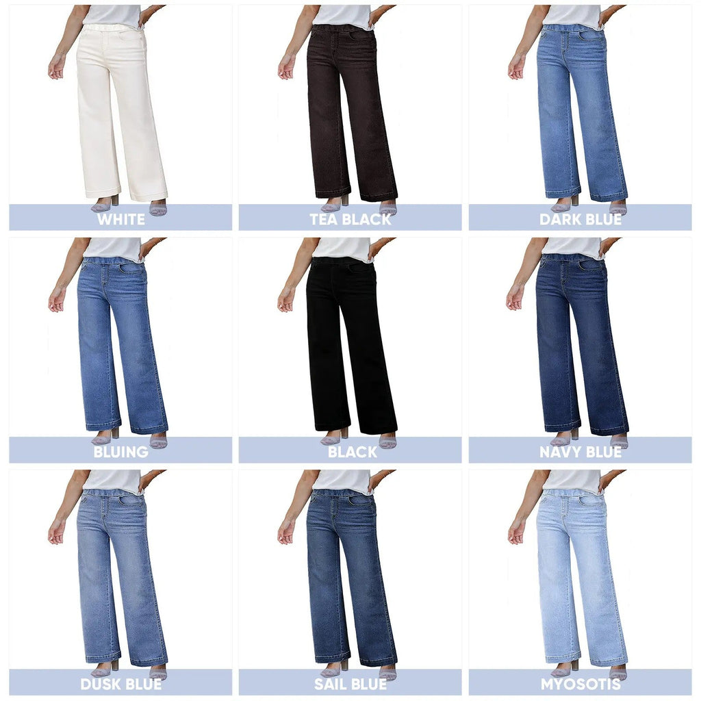 Women's High-Waist Straight Stretch Trousers image 9