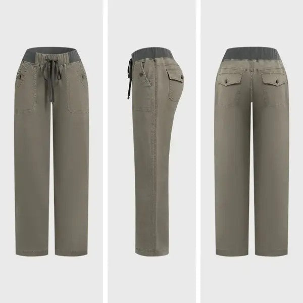 Women's Slim-Fit Stretch Cotton Trousers image 2