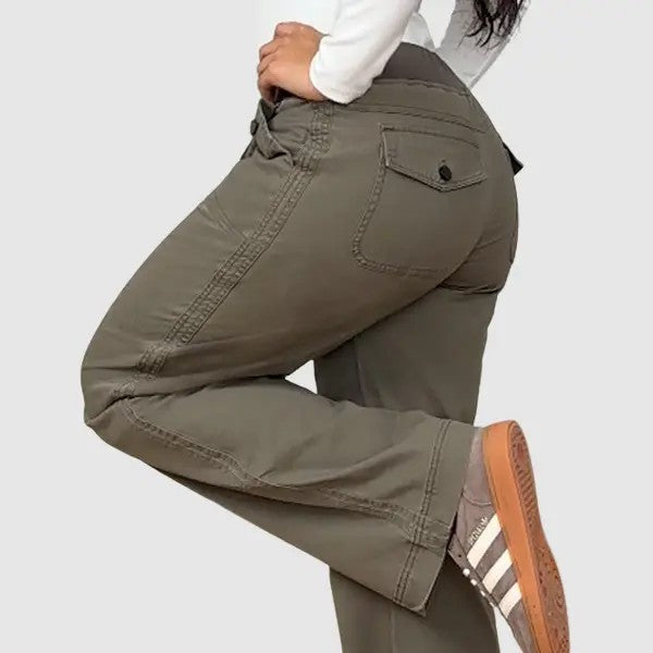 Women's Slim-Fit Stretch Cotton Trousers image 4