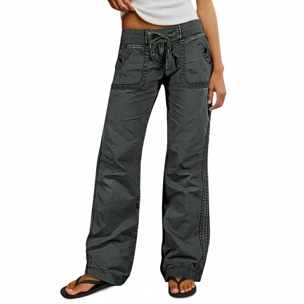 Women's Slim-Fit Stretch Cotton Trousers image 7