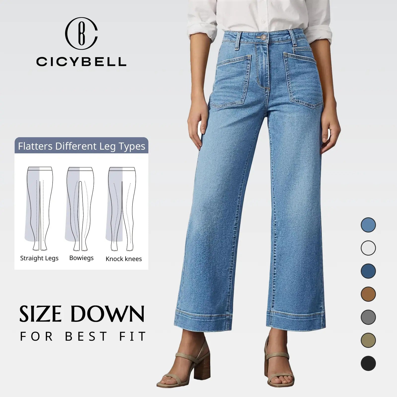 Women's Cropped Stretch Casual Trousers image 1