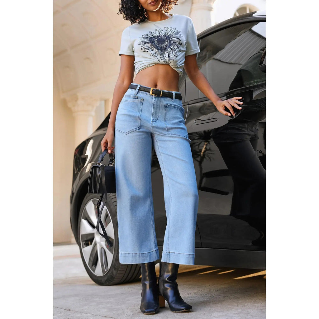 Women's Cropped Stretch Casual Trousers image 3