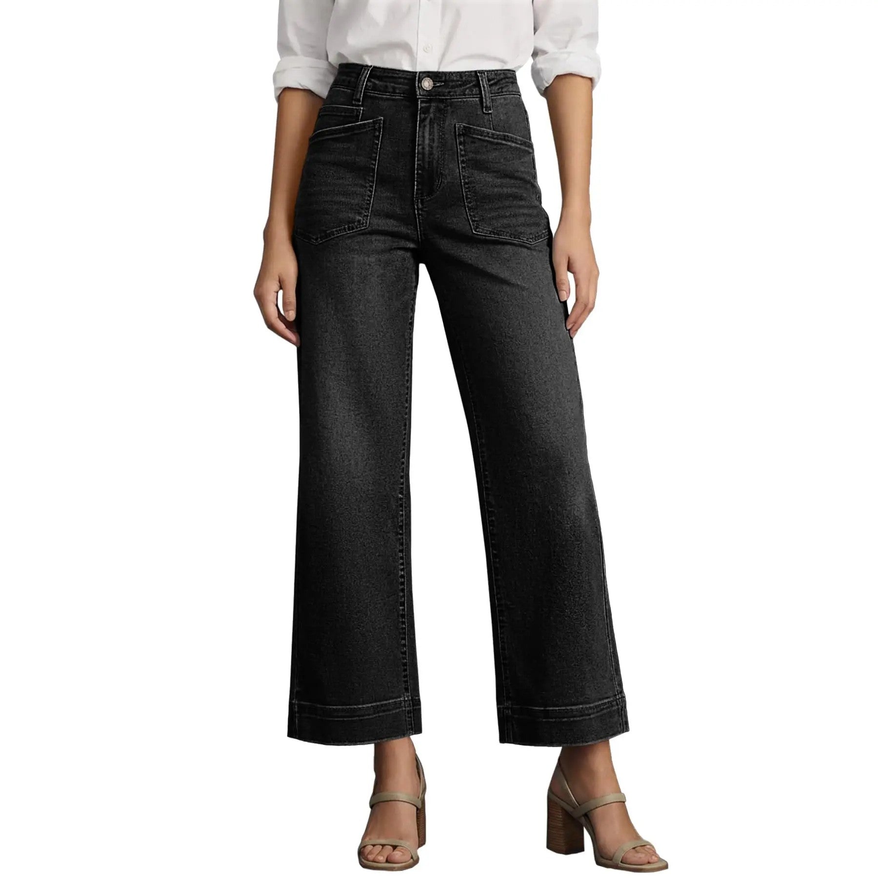 Women's Cropped Stretch Casual Trousers image 6
