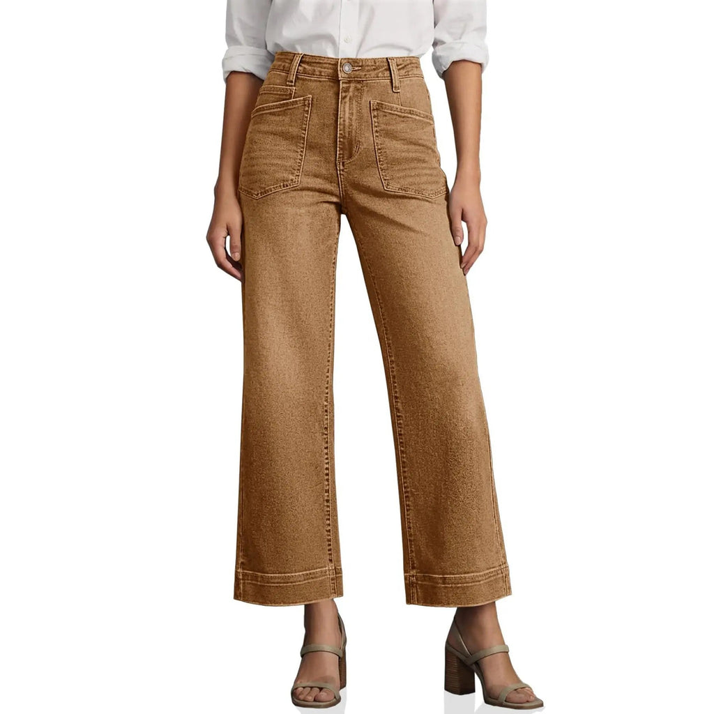 Women's Cropped Stretch Casual Trousers image 7