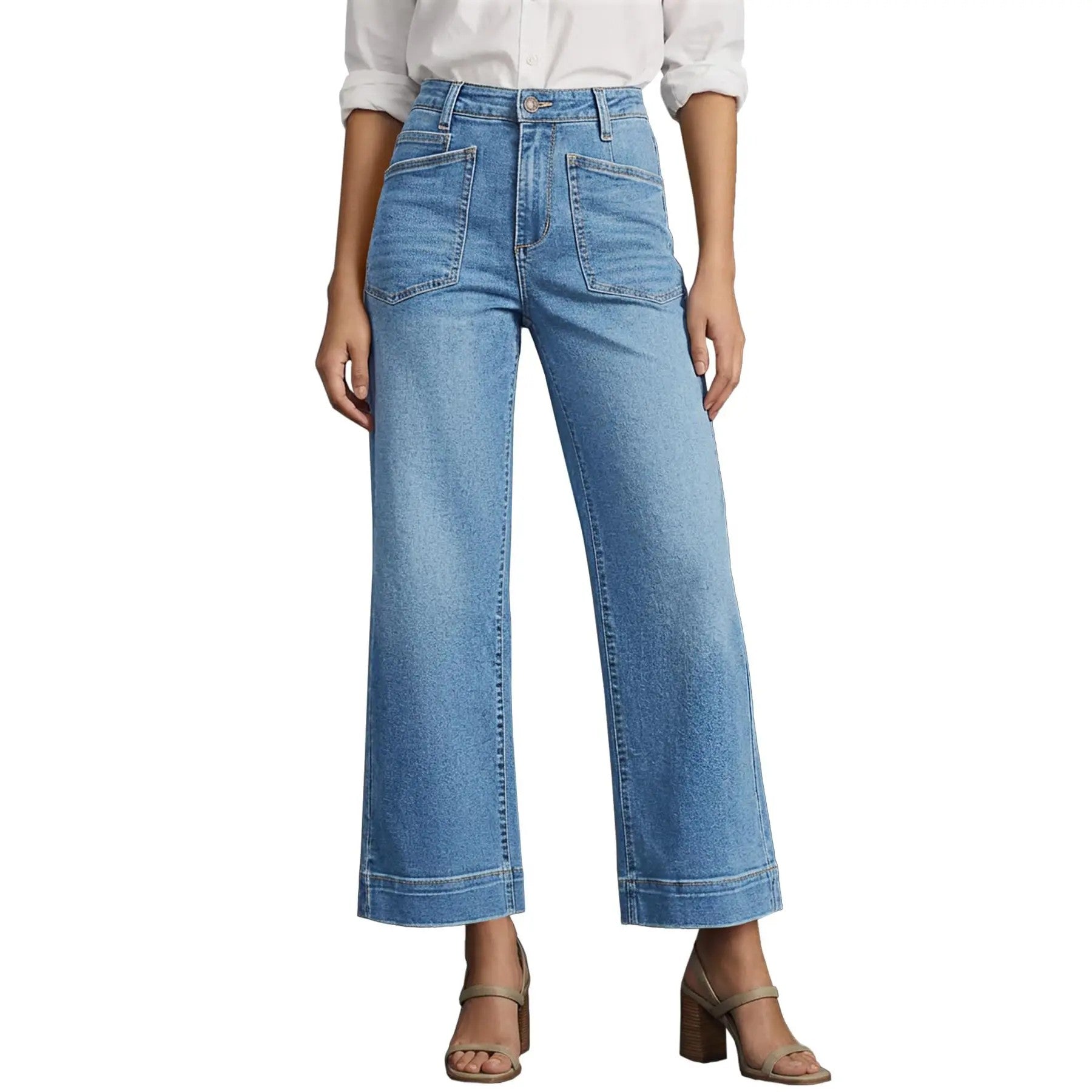 Women's Cropped Stretch Casual Trousers image 9