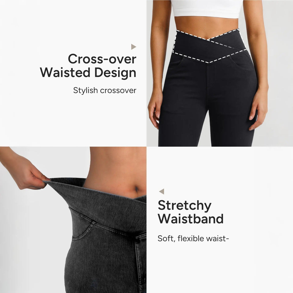 Women's Bootcut Stretch Cotton Trousers image 3