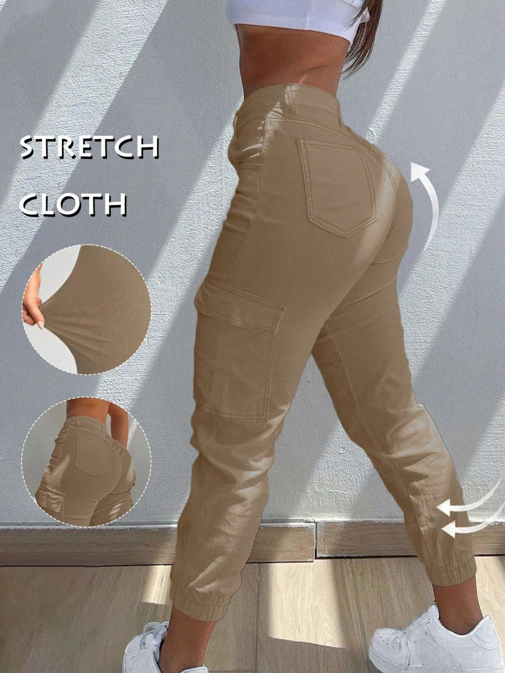 Women's Stretch Cargo-Style Trousers image 1