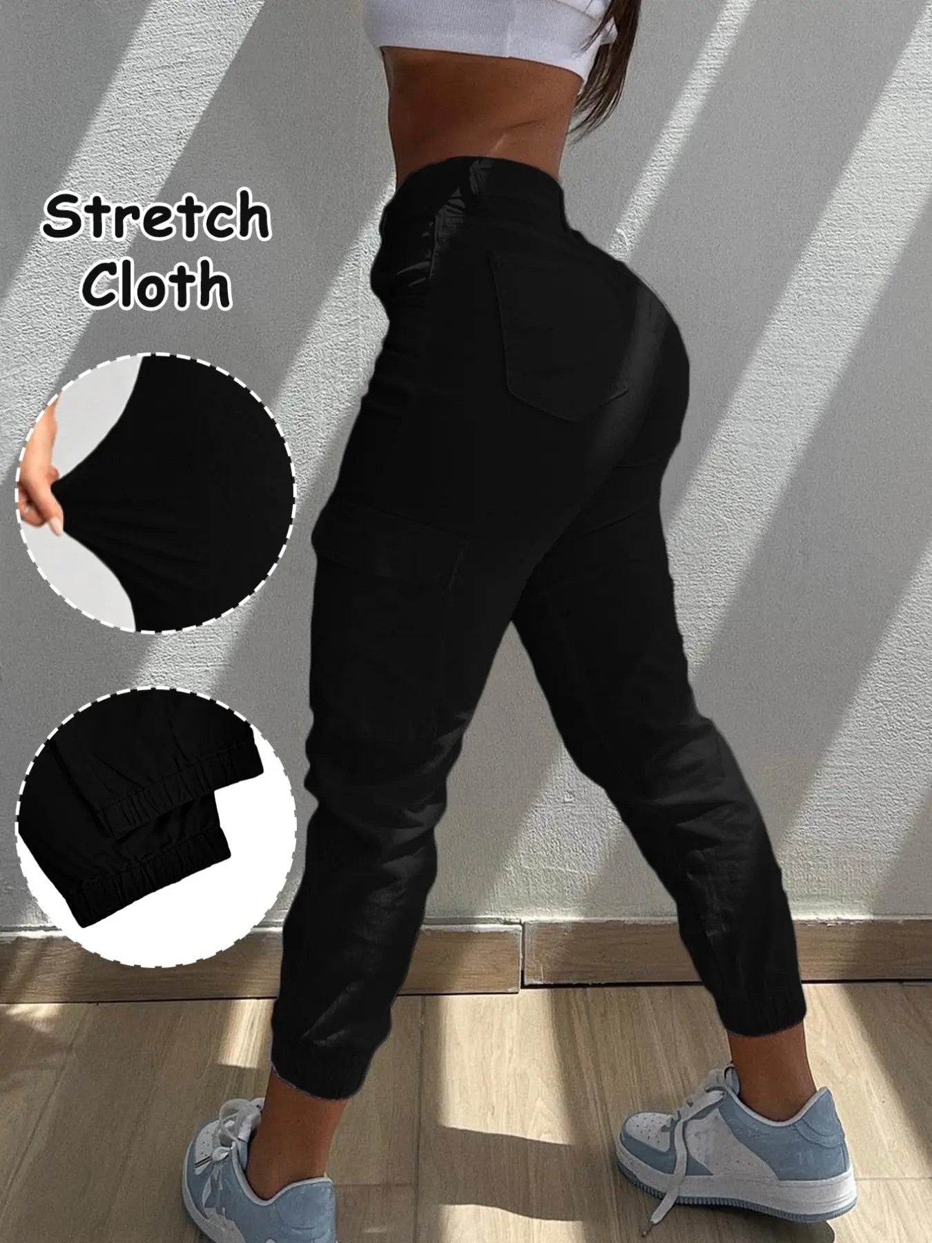 Women's Stretch Cargo-Style Trousers image 4