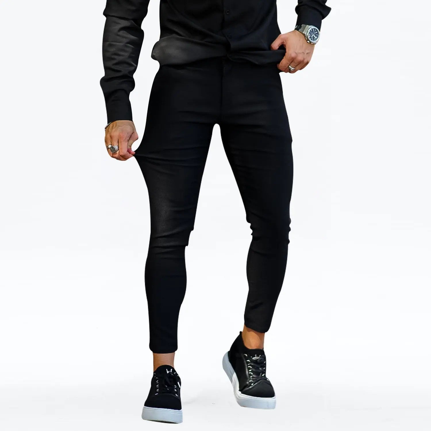 Men's Slim-Tapered Stretch Trousers image 1