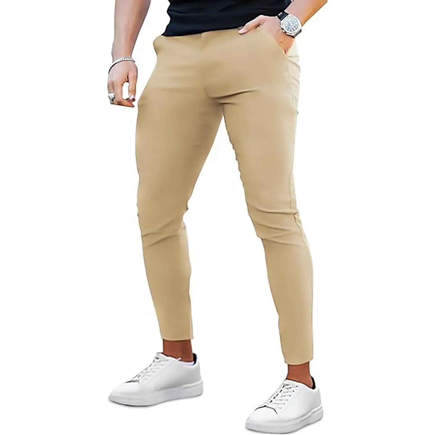Men's Slim-Tapered Stretch Trousers image 9
