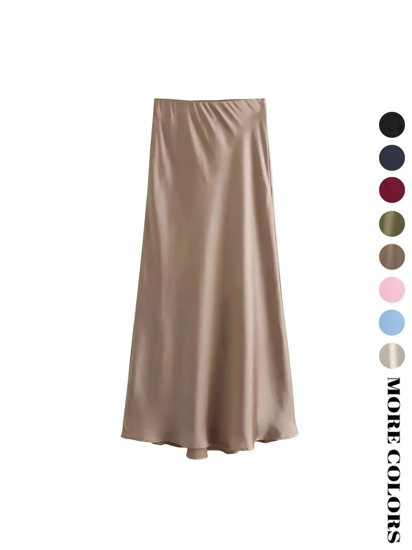 Women's Polyester A-Line Midi Skirt image 1