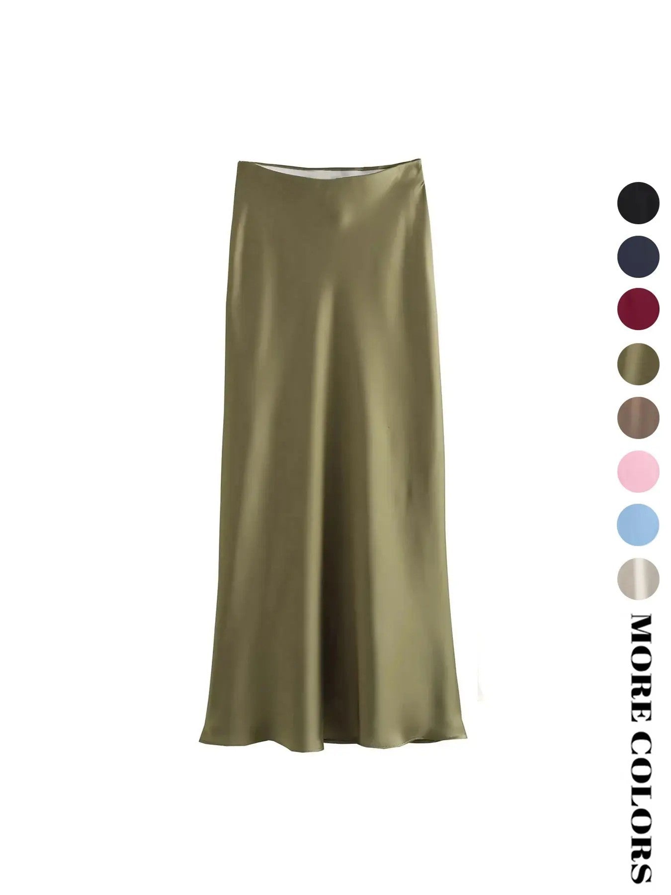 Women's Polyester A-Line Midi Skirt image 5