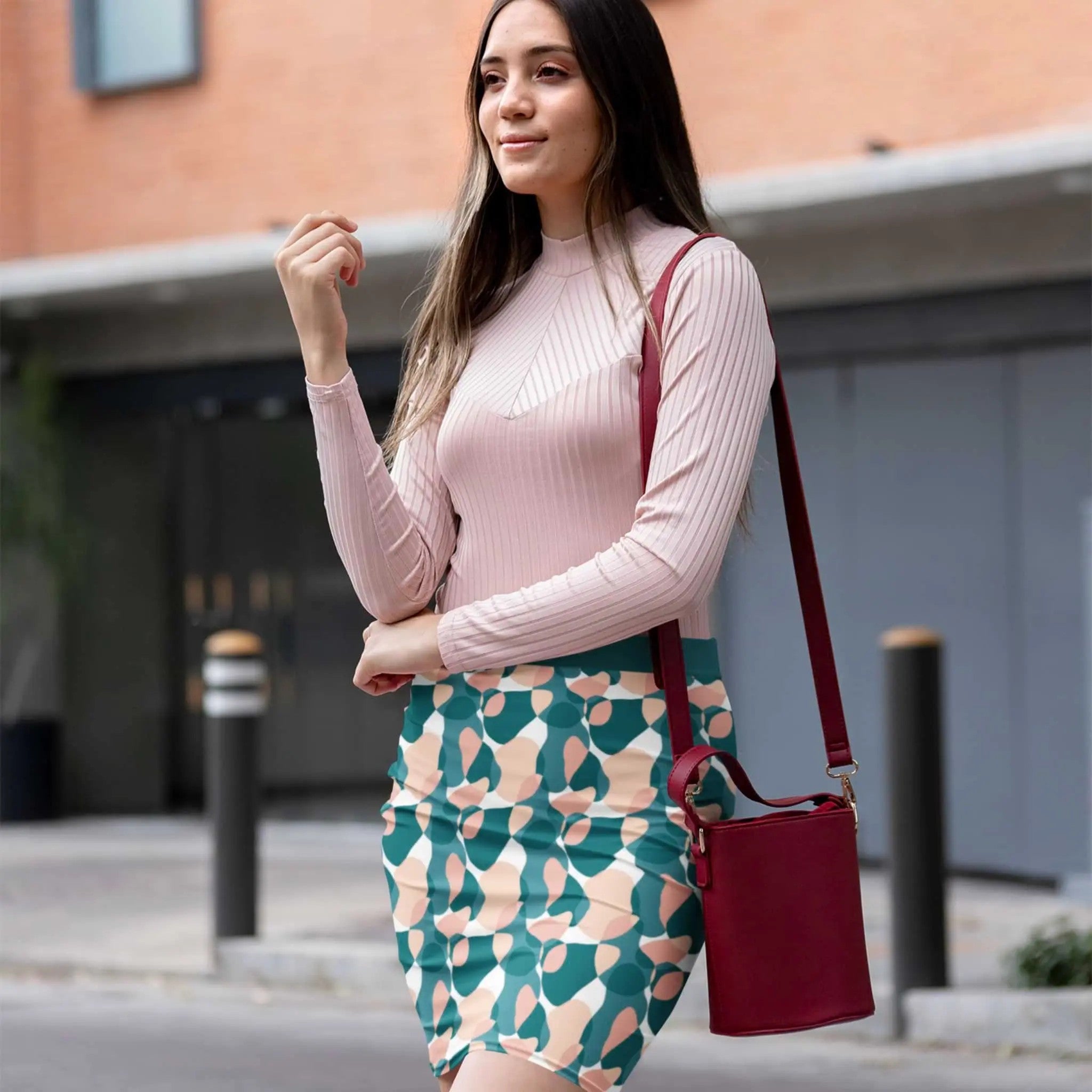 Women's Polyester Pencil Skirt image 2