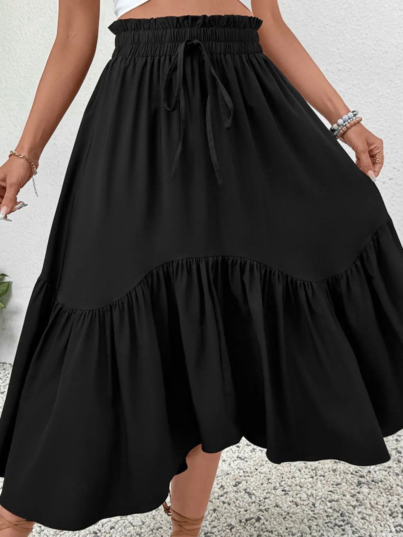 Women's Polyester Flared Midi Skirt image 7