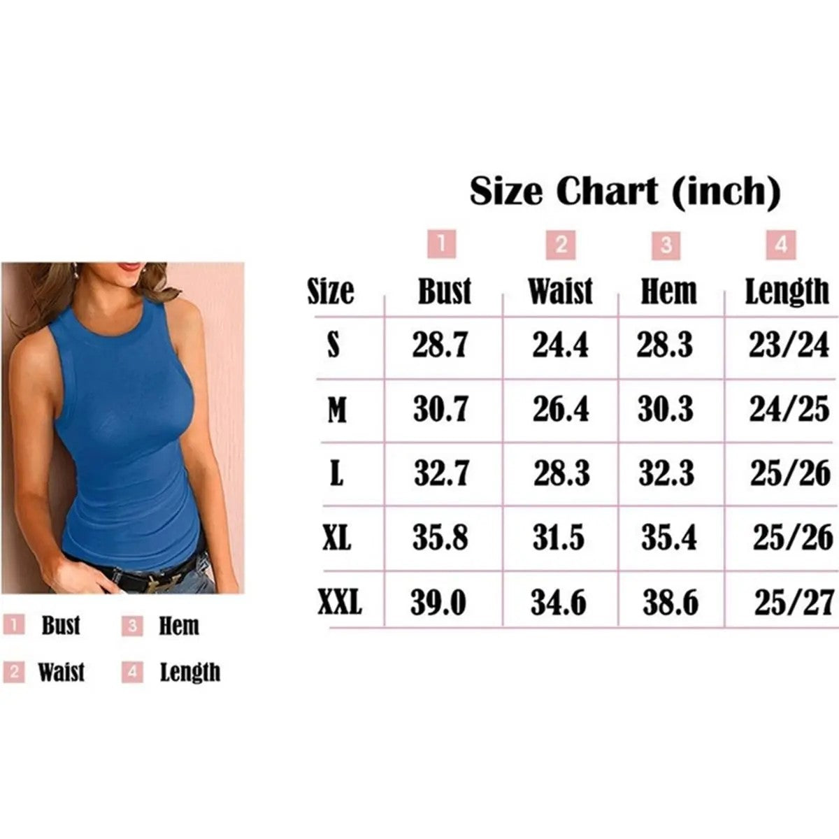 Women's Cotton-Viscose Ribbed Tank Top image 8