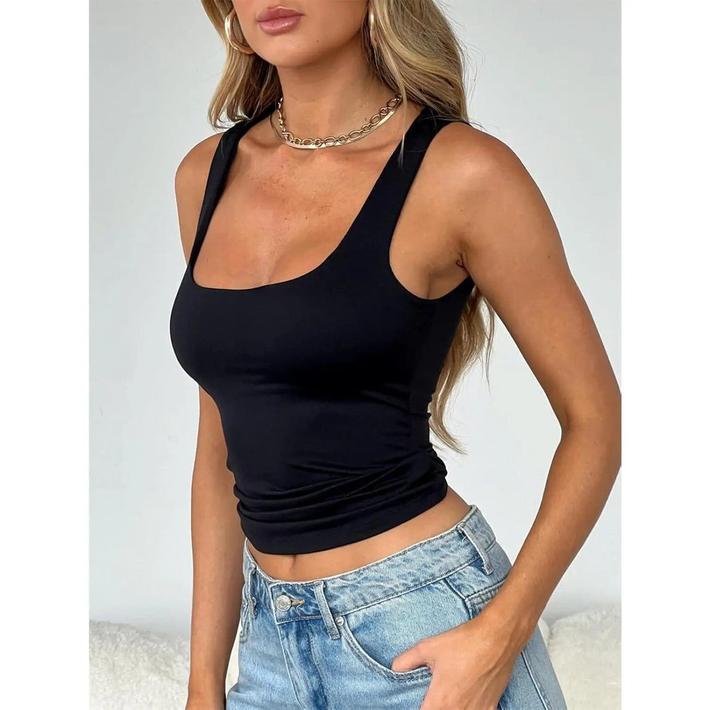 Women's Cotton-Viscose Relaxed Sleeveless Top image 4