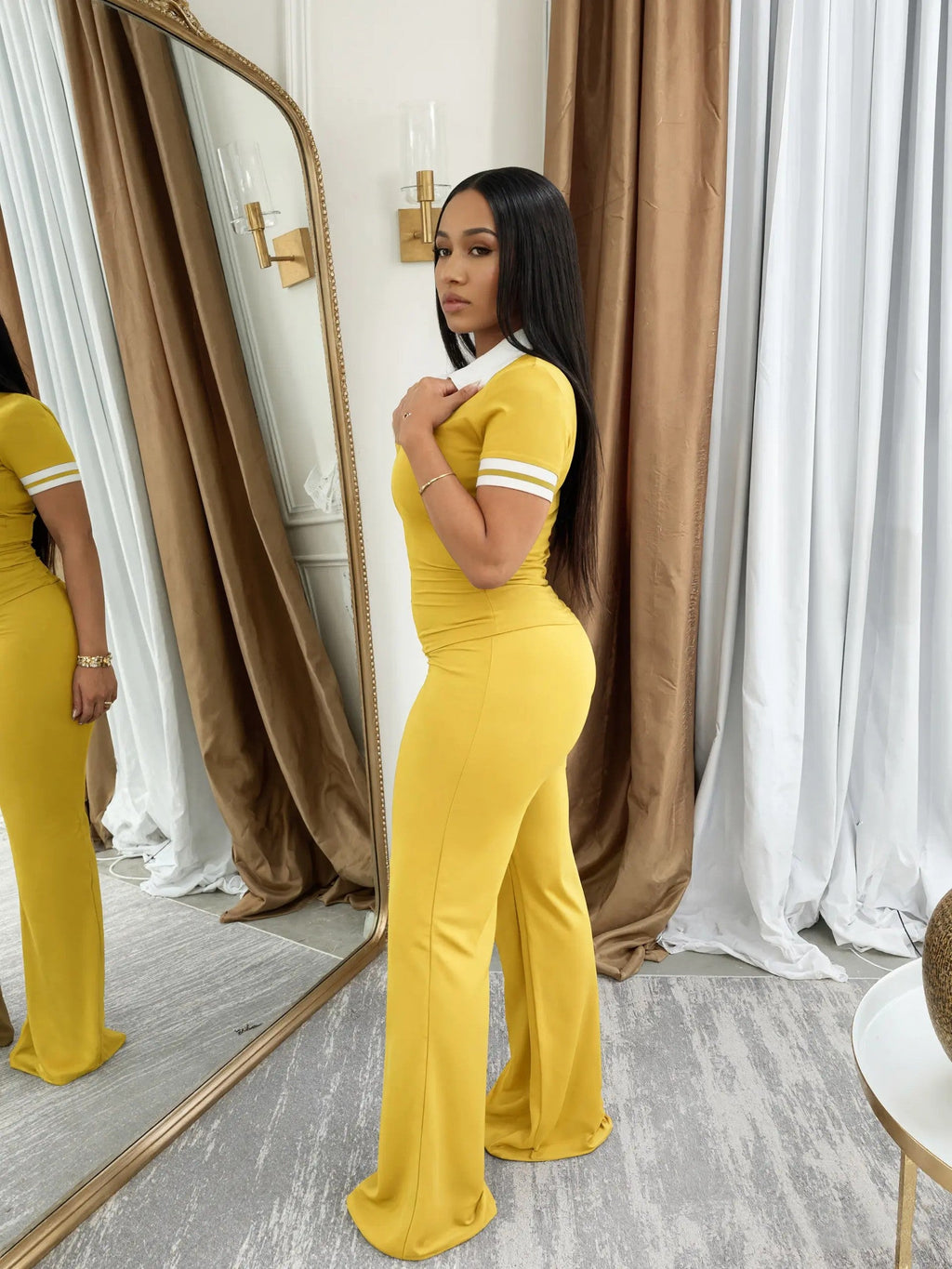 Women's Synthetic Woven Top and Trousers Set image 8