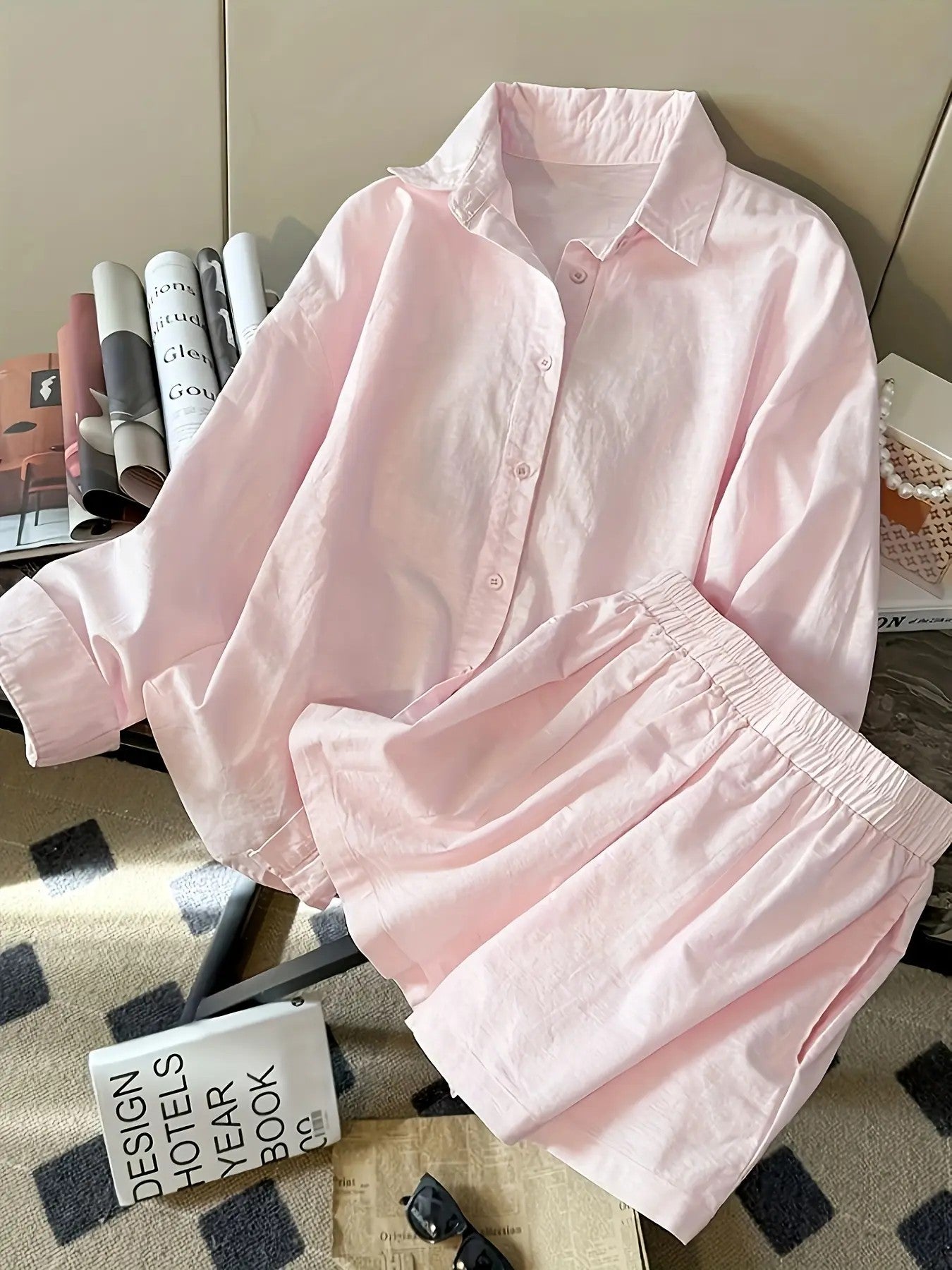 Women's Synthetic Woven Casual Outfit Set image 5