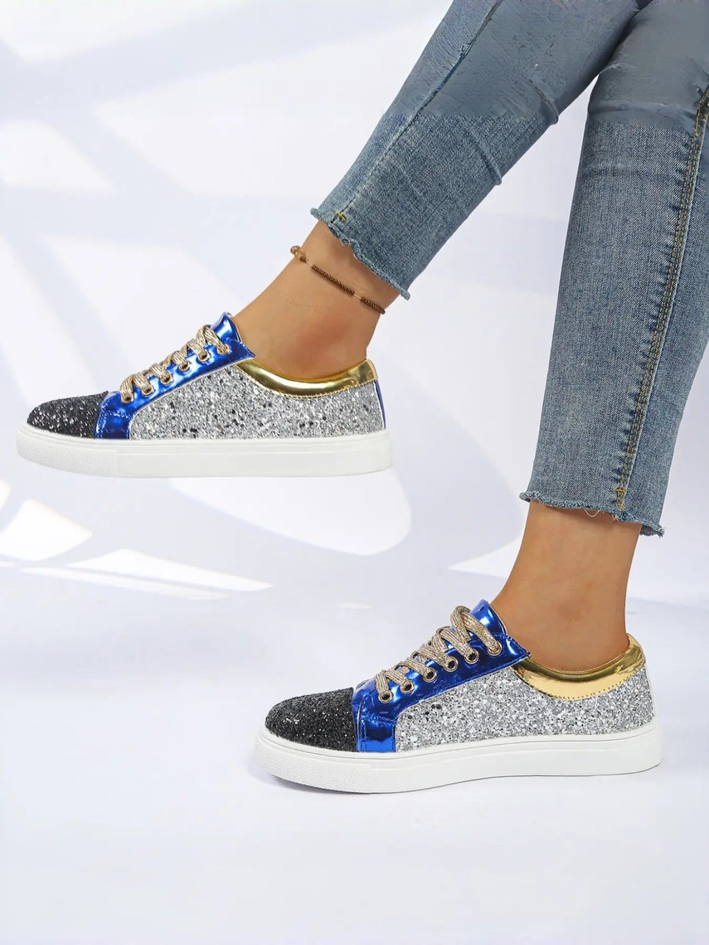 Women's PU Low-Top Casual Sneakers image 8