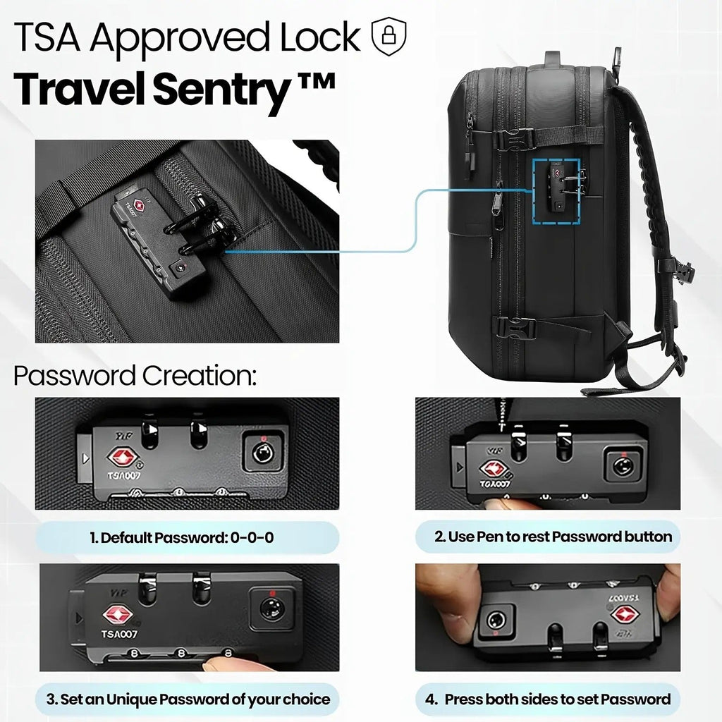 Large-Capacity Fabric Travel Backpack image 3